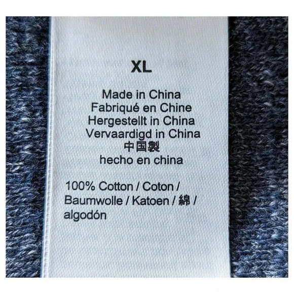 J. CREW Rugged Cotton Sweater Size XL Speckled Blue - Picture 8 of 9